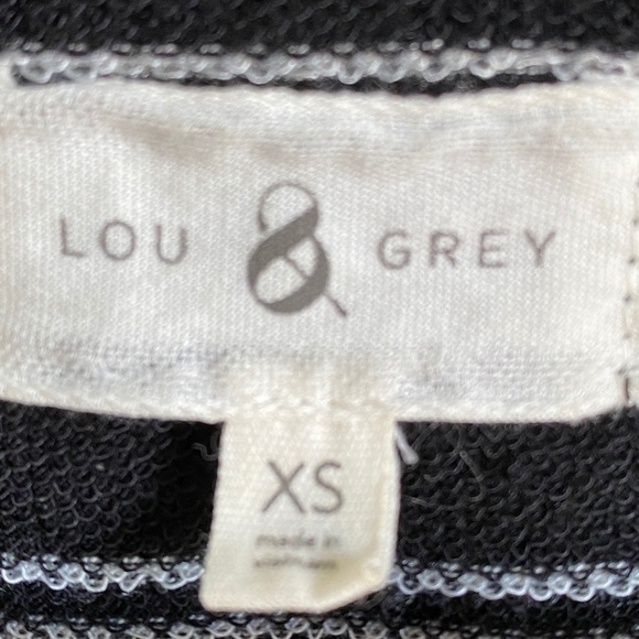 Lou & Gray Women's Black with White Stripes Heavy T-Shirt Dress Size X-Small - Picture 2 of 12